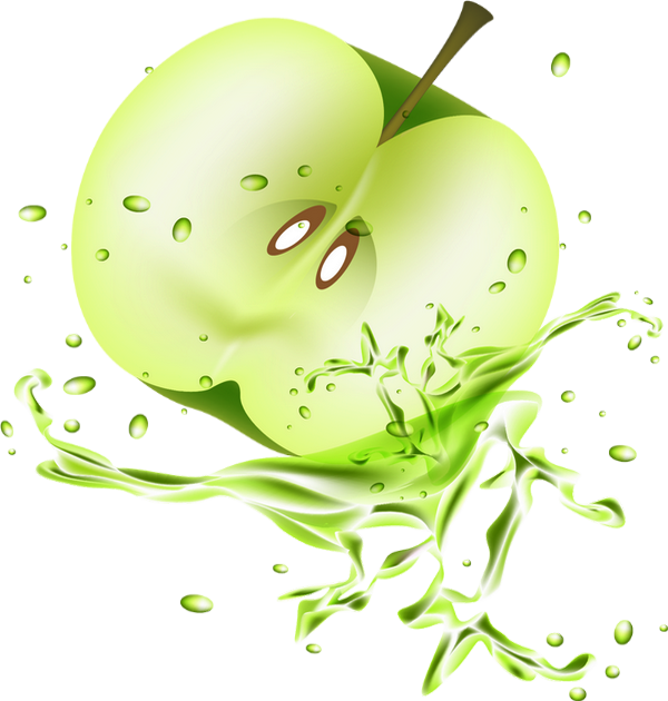 Green Apple Splash Artwork