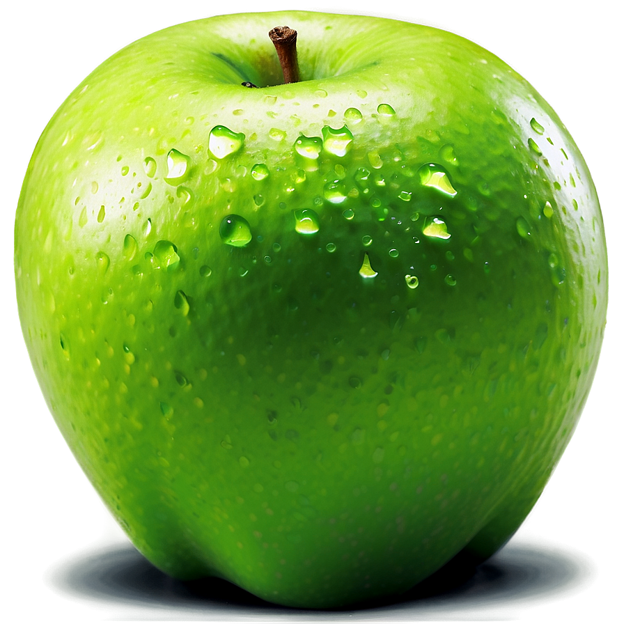 Green Apple With Bite Mark Png 5