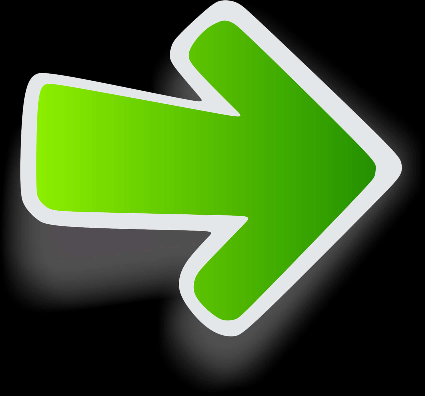 Green Arrow Direction Sign