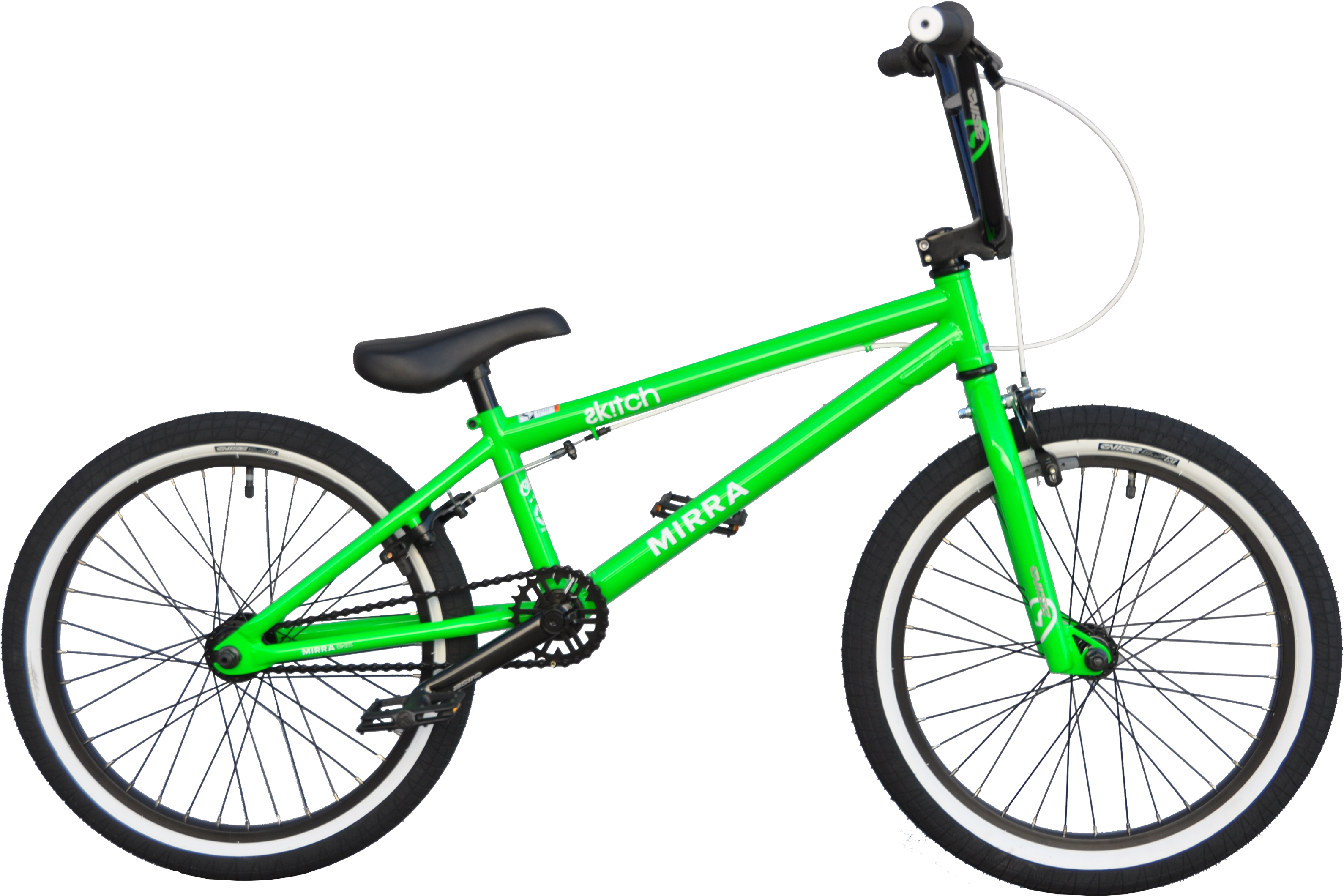 Green B M X Bike Profile