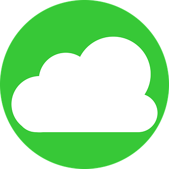 Green Background Cloud Icon