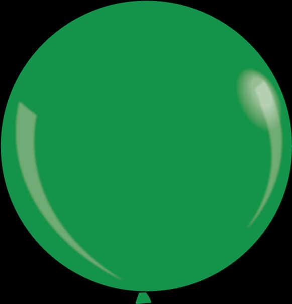 Green Balloon Simple Background