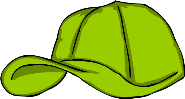 Green Baseball Cap Cartoon