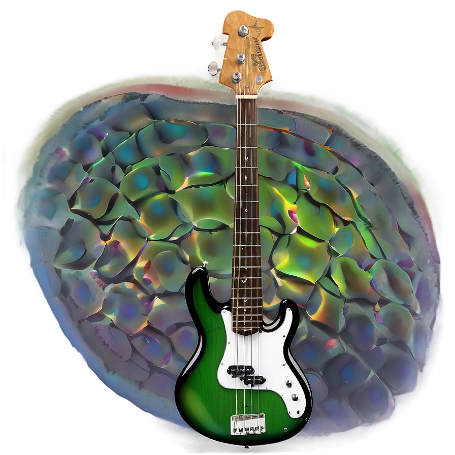 Green Bass Guitar Png 06112024