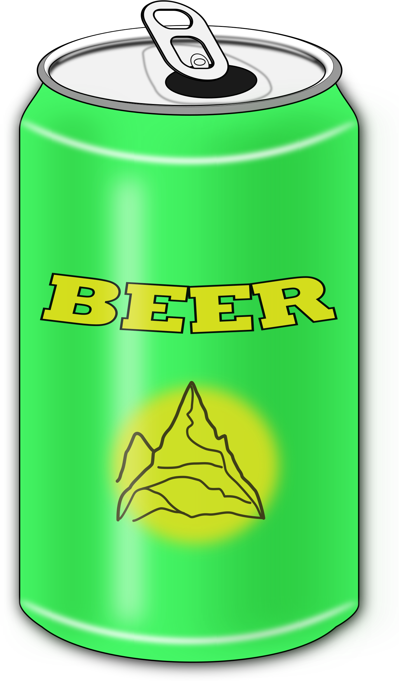 Green Beer Can Illustration