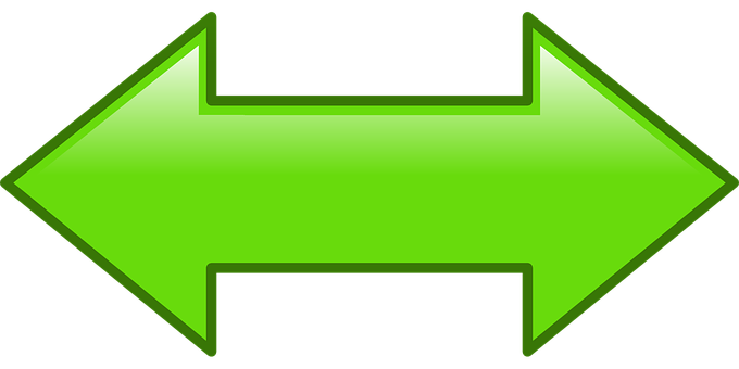 Green Bidirectional Arrow