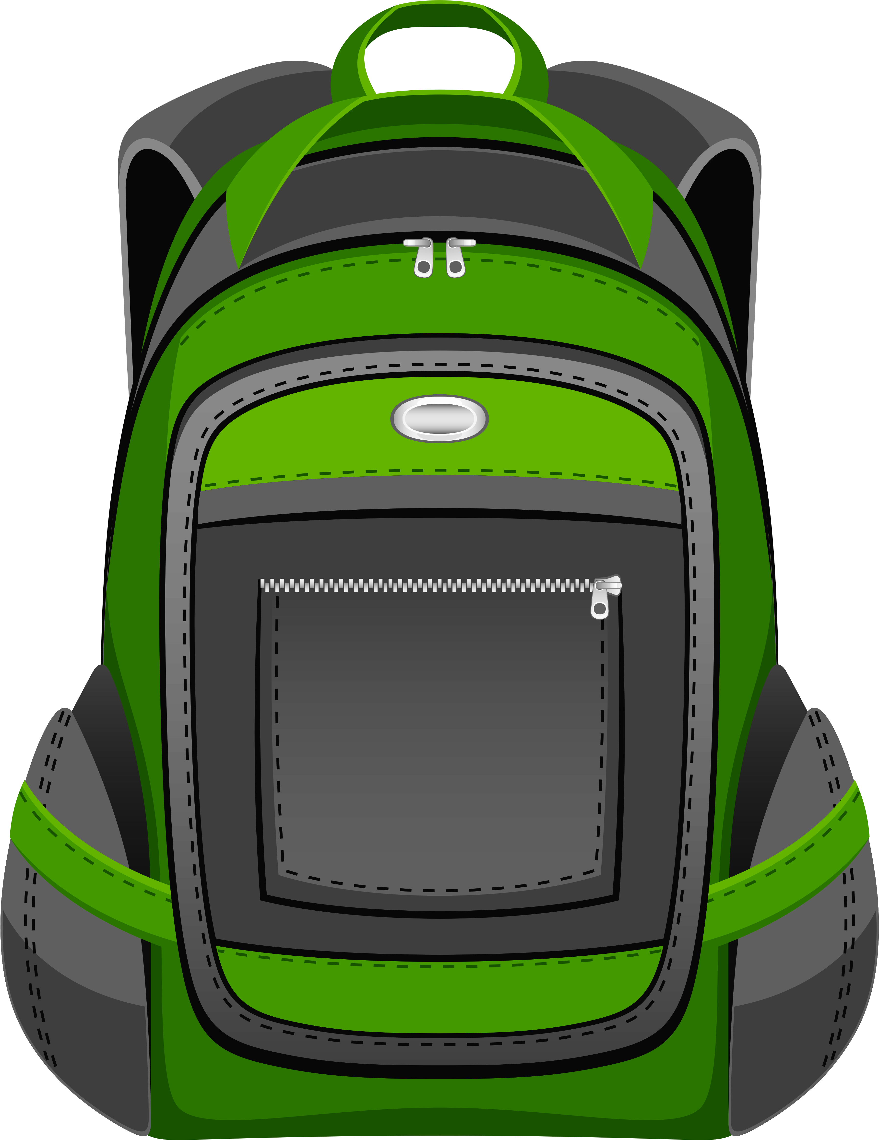 Green Black Backpack Vector