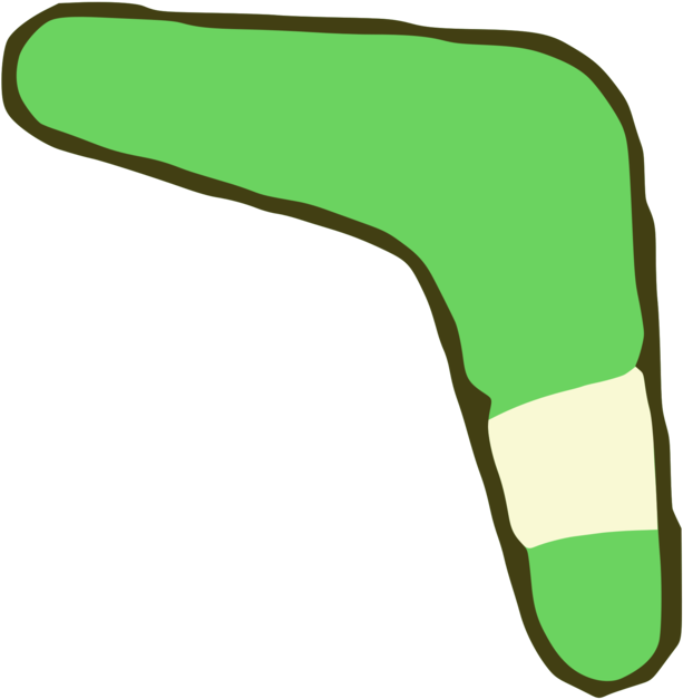 Green Boomerang Graphic