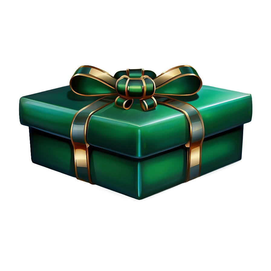 Green Box With Bow Png Ohm26