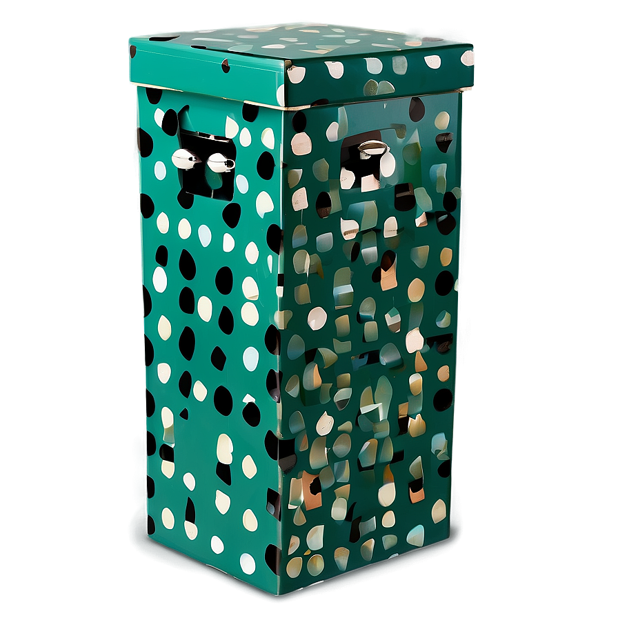 Green Box With Polka Dots Png 06292024