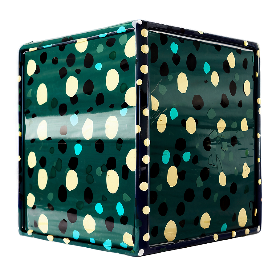 Green Box With Polka Dots Png Qbj