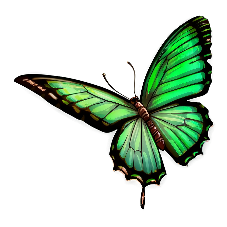 Green Butterfly In Grass Png 06202024