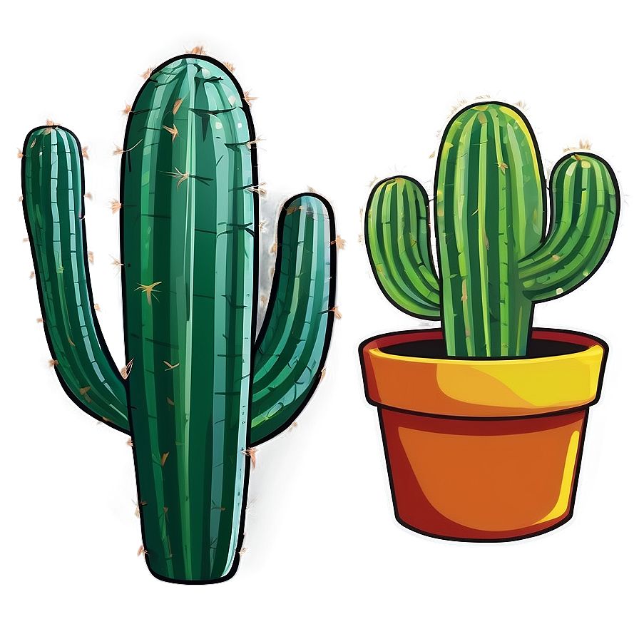 Green Cactus Sticker Png 63