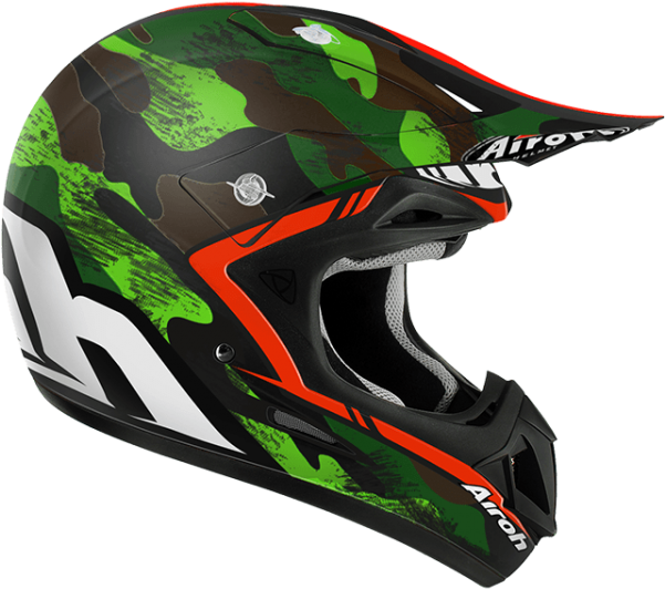 Green Camo Motocross Helmet