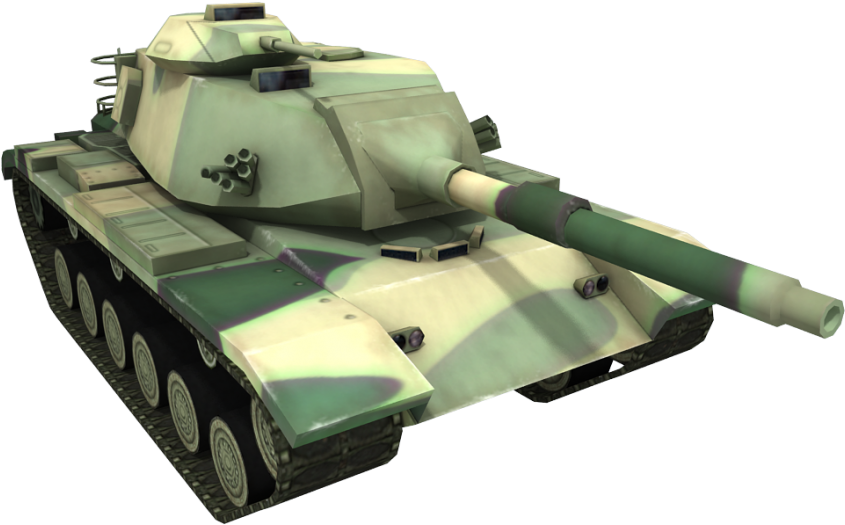 Green Camouflage Tank Render