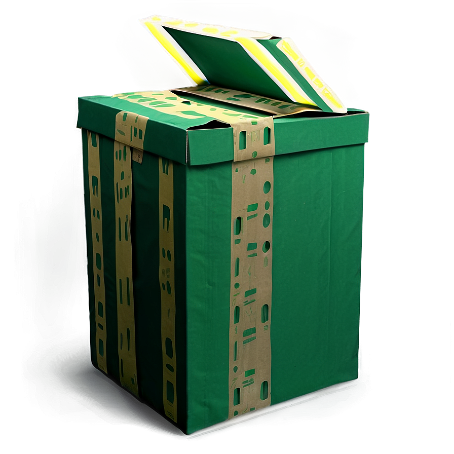 Green Cardboard Box Png Xnm82