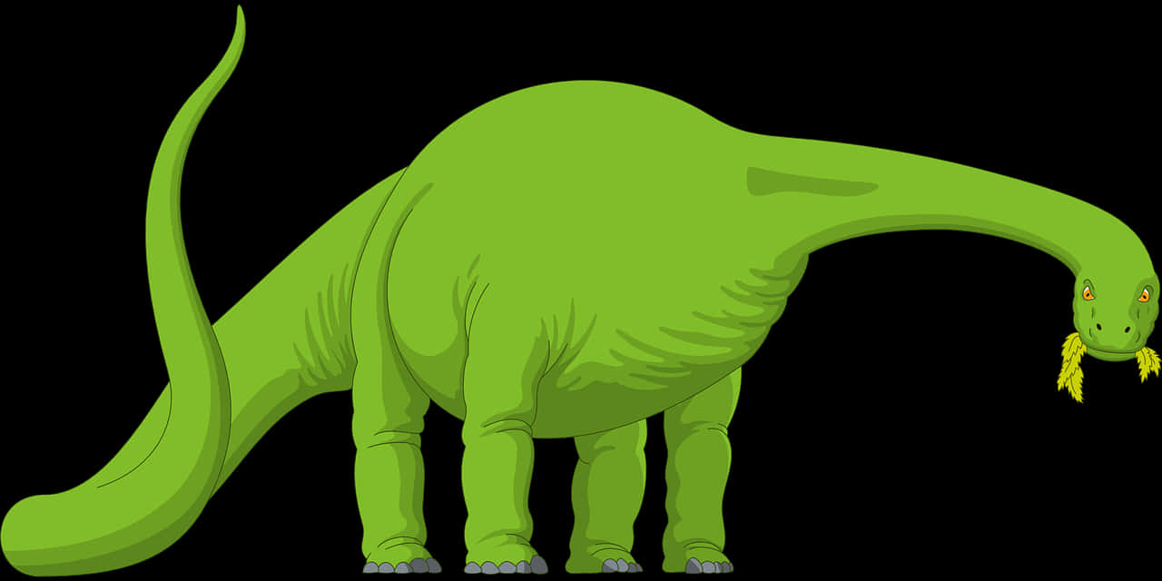 Green Cartoon Dinosaur Illustration