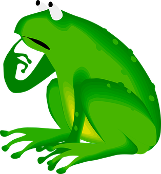 Green Cartoon Frog Illustration