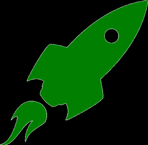 Green Cartoon Rocket Graphic