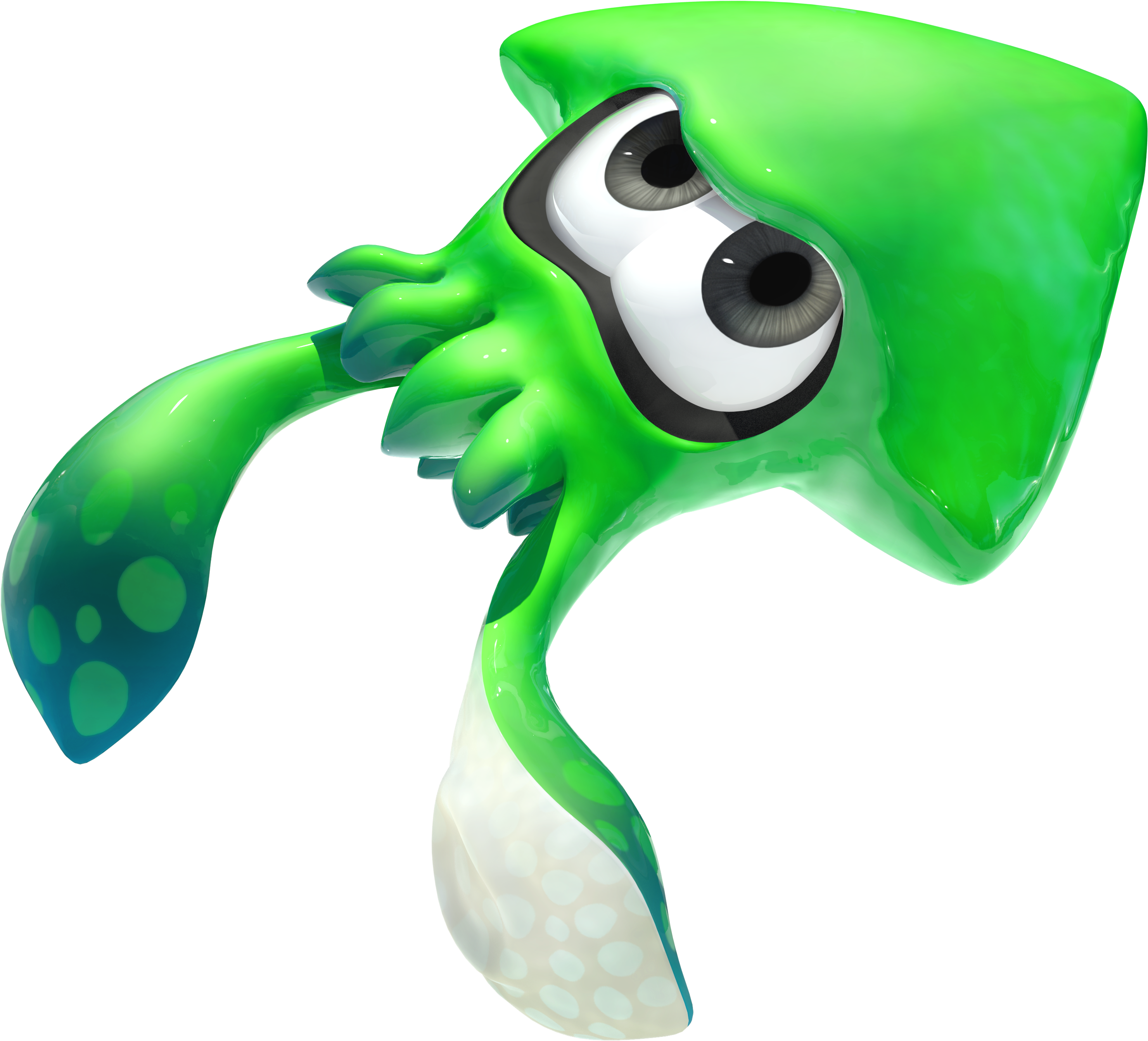 Green_ Cartoon_ Squid_ Character