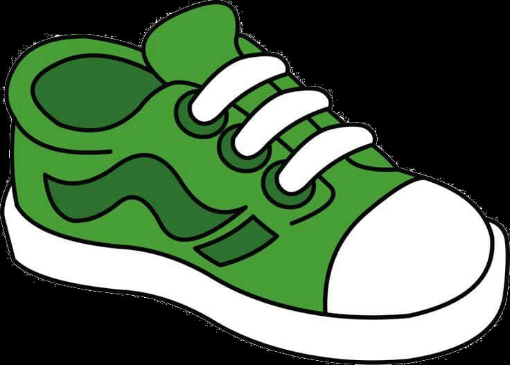 Green Casual Sneaker Graphic