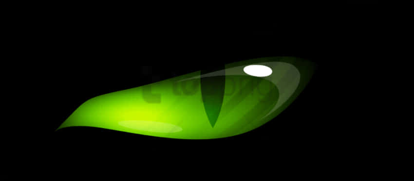 Green Cat Eye Glow Dark Background