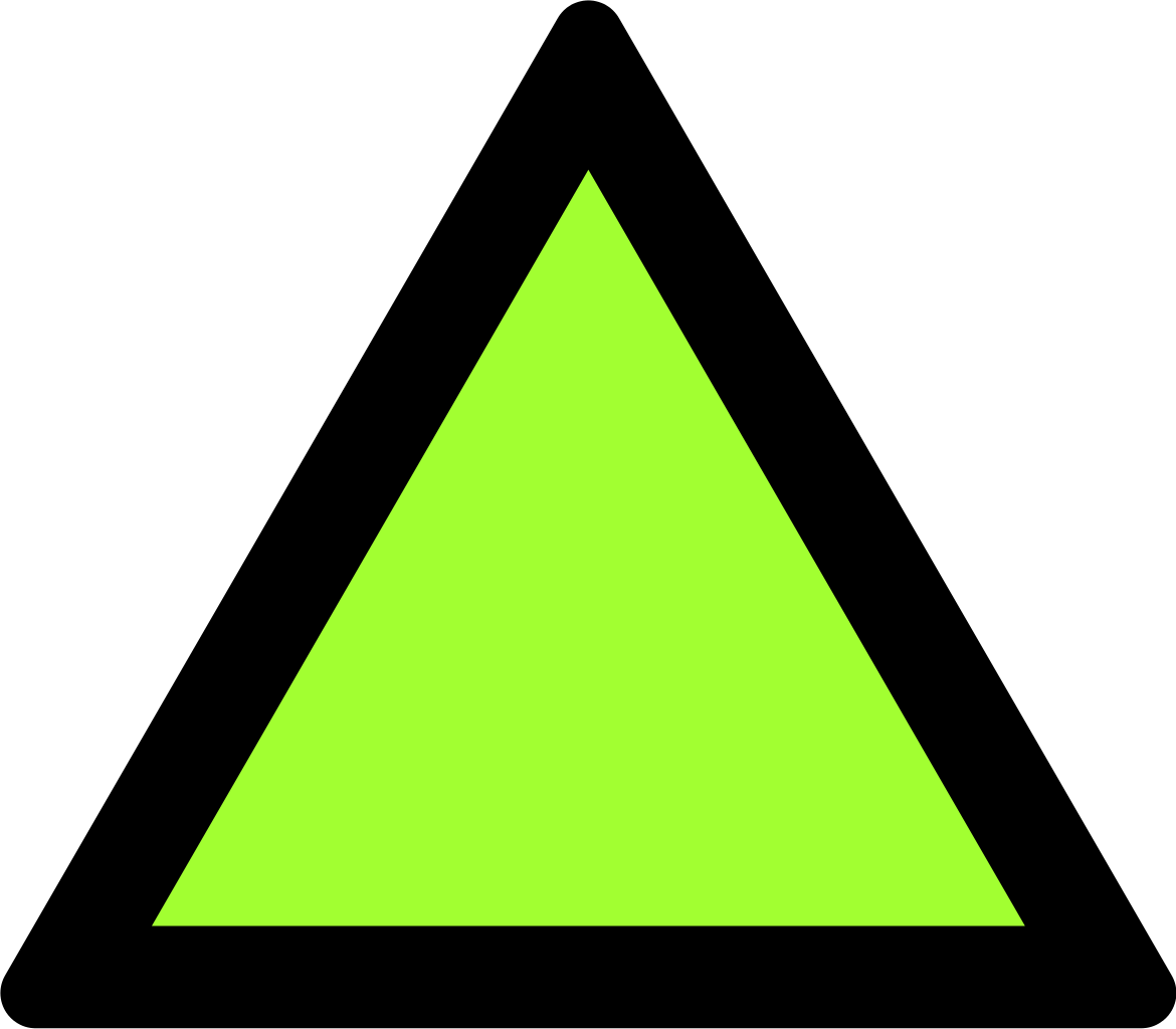 Green Centered Black Triangle Graphic