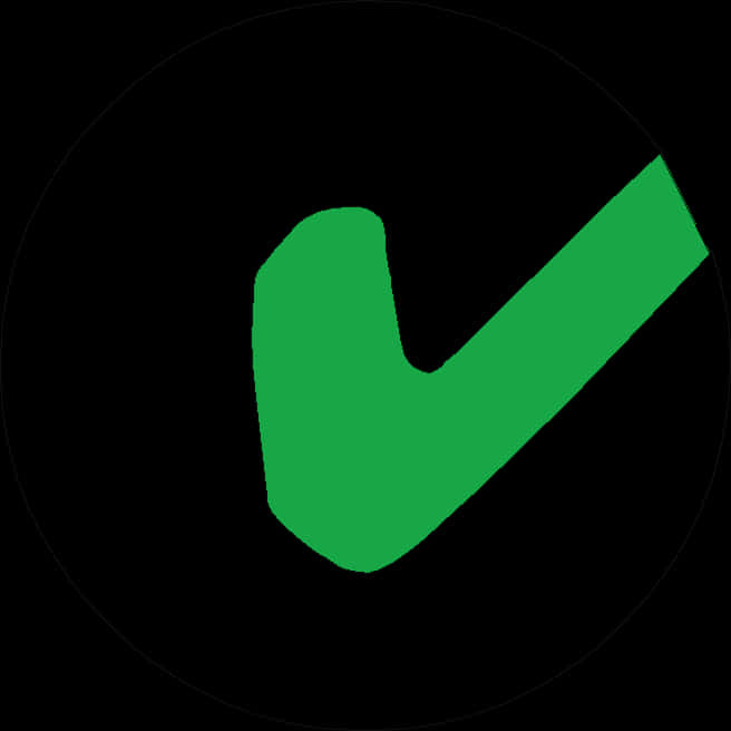 Green Checkmark Black Background