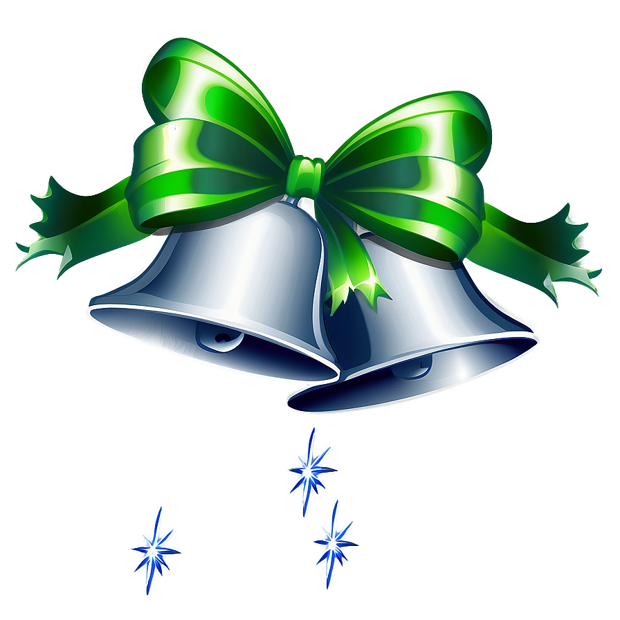 Green Christmas Bells Png Auu