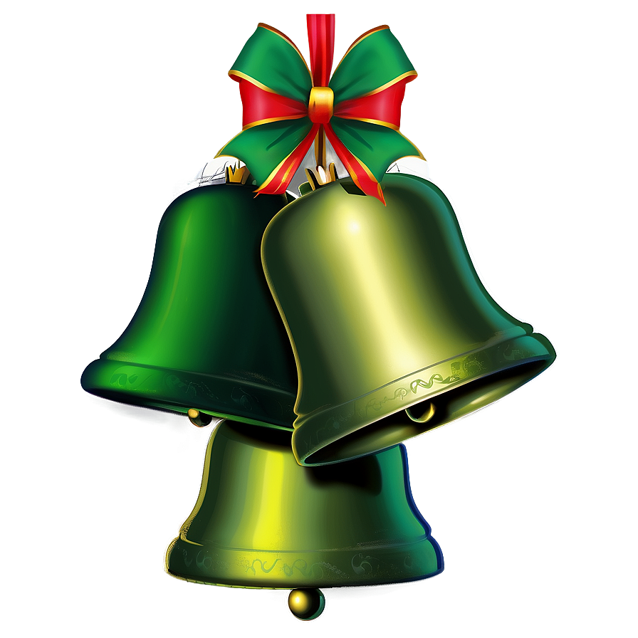 Green Christmas Bells Png Quw