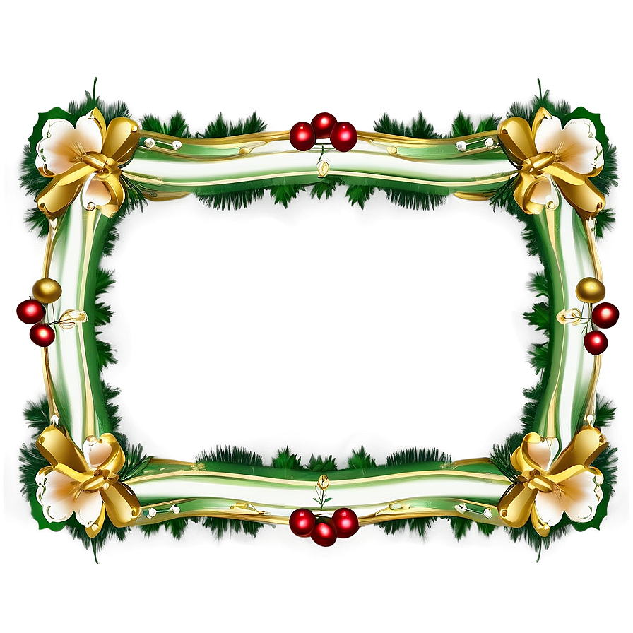 Green Christmas Frame Png Xgy