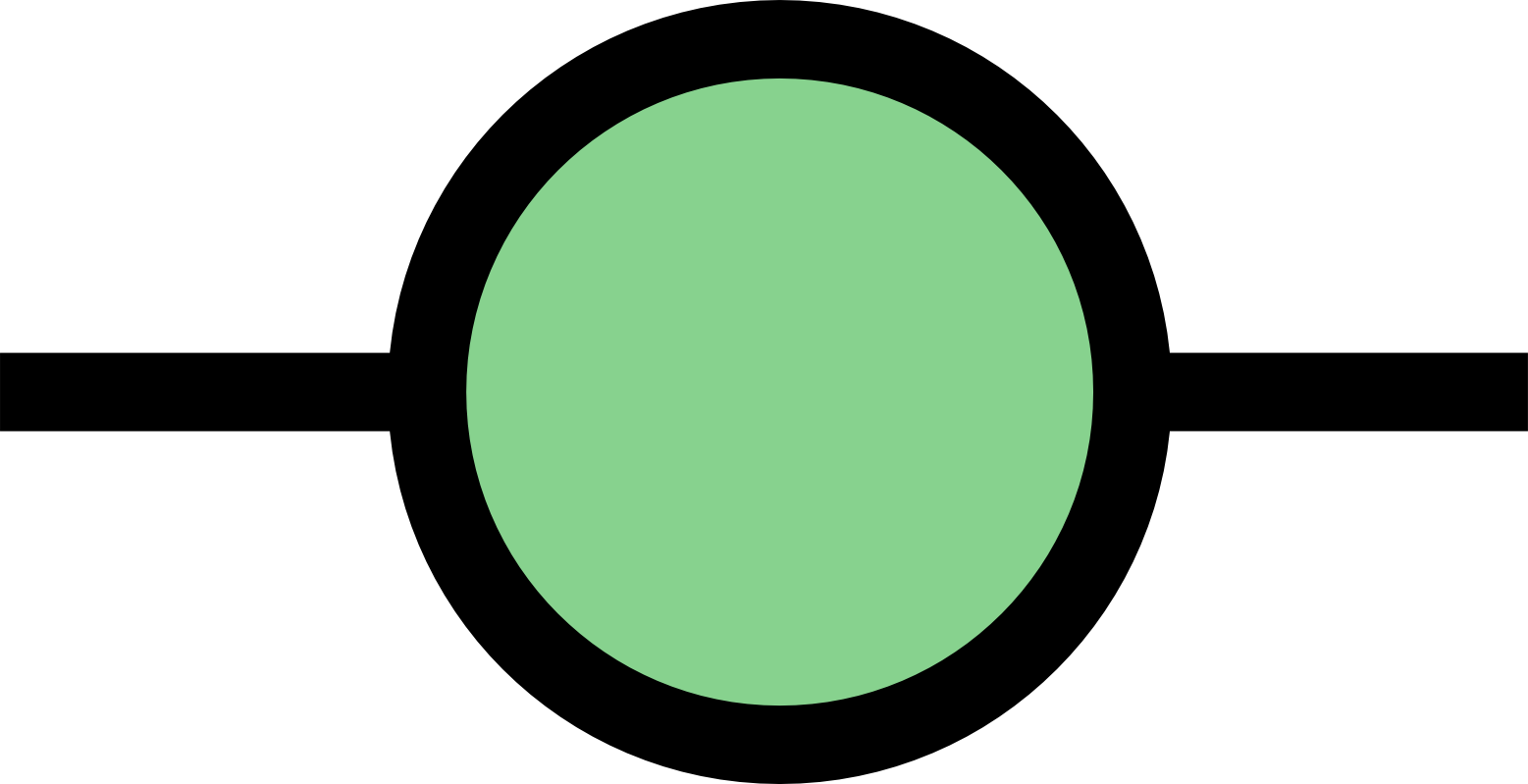 Green Circle Black Outline