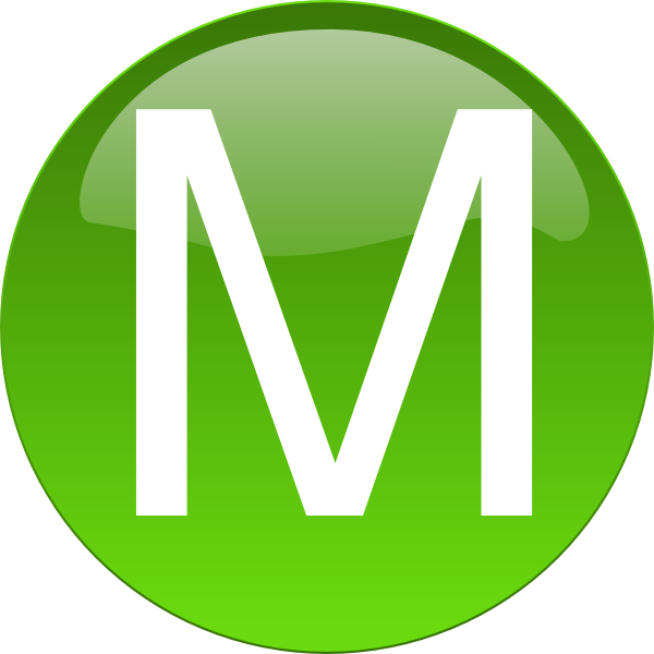 Green Circle Letter M Icon