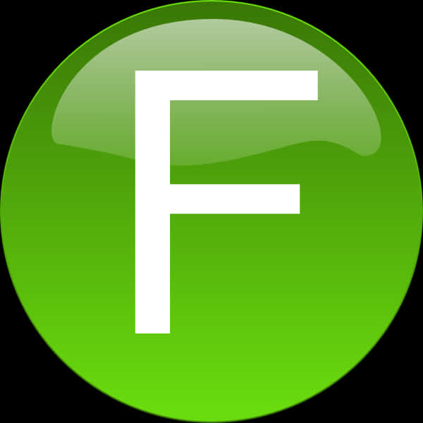 Green Circle White Letter F Icon