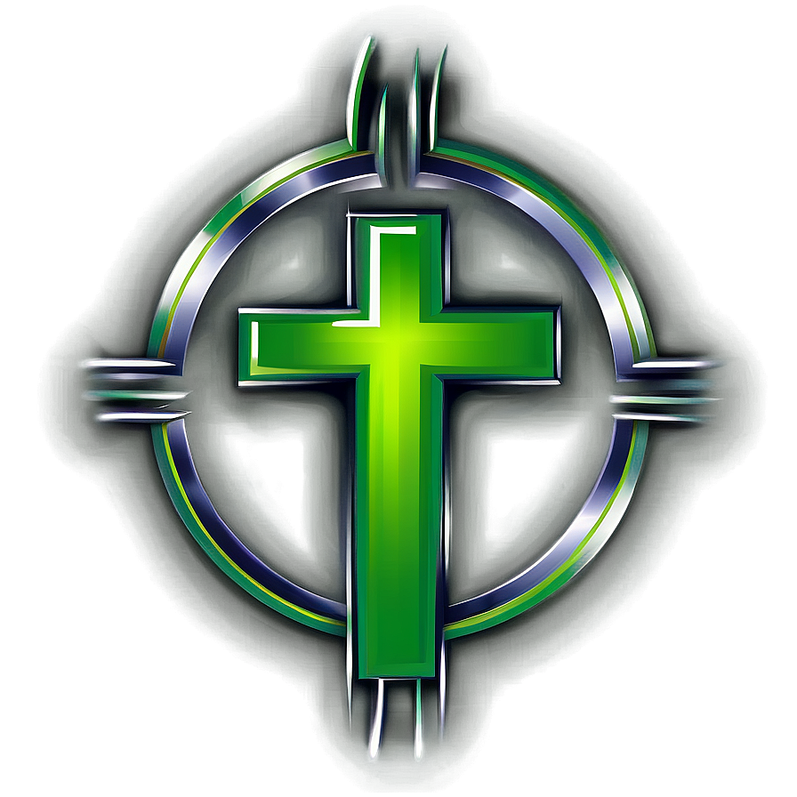 Green Circle With Cross Png Dou78