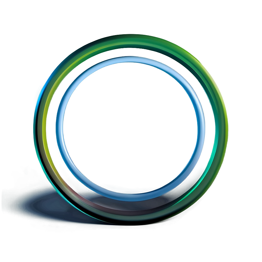 Green Circle With Shadow Png Hng