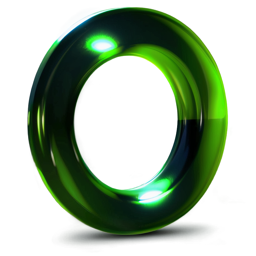 Green Circle With Shadow Png Nde