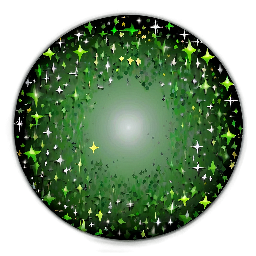 Green Circle With Stars Png 05252024