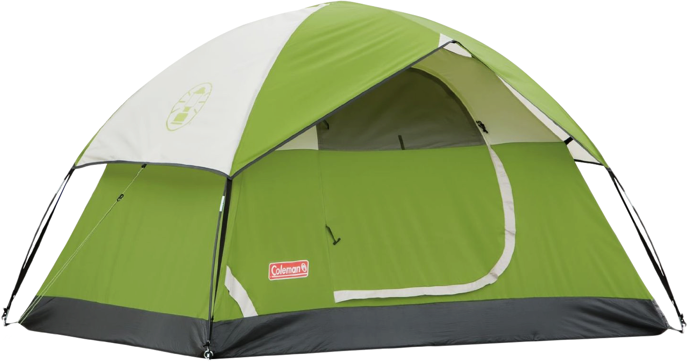 Green Coleman Camping Tent