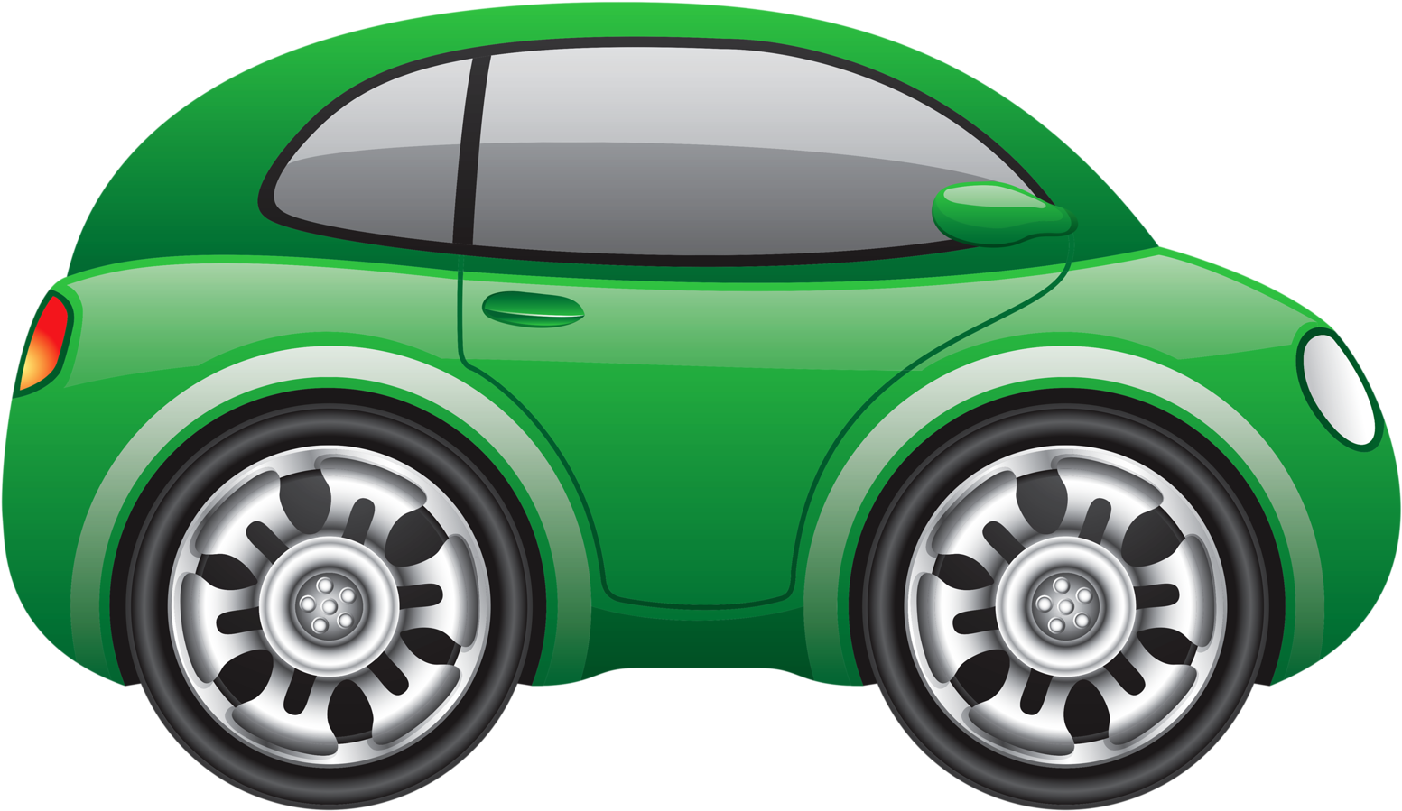 Green Compact Car Illustration