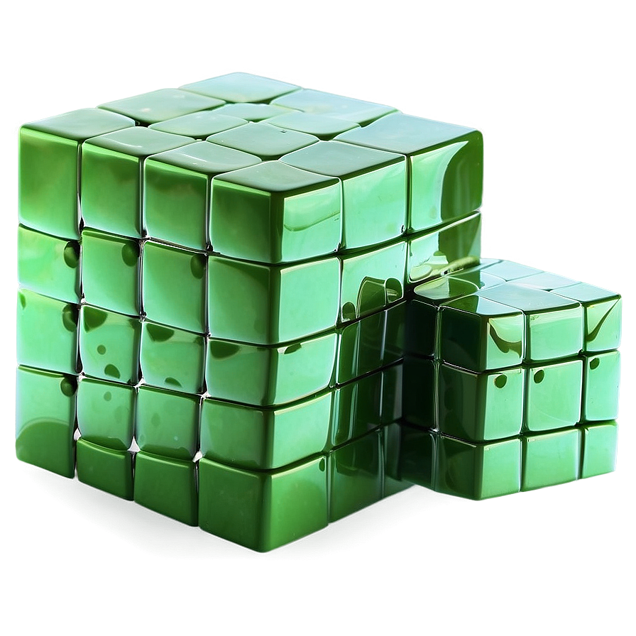 Green Cube Png 7