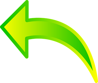 Green Curved Arrow