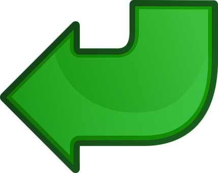 Green Curved Arrow