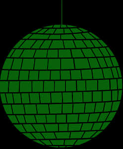 Green Disco Ball Illustration