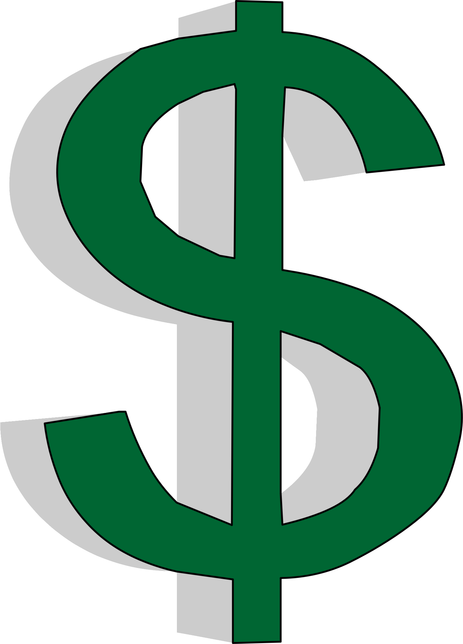 Green Dollar Sign Graphic