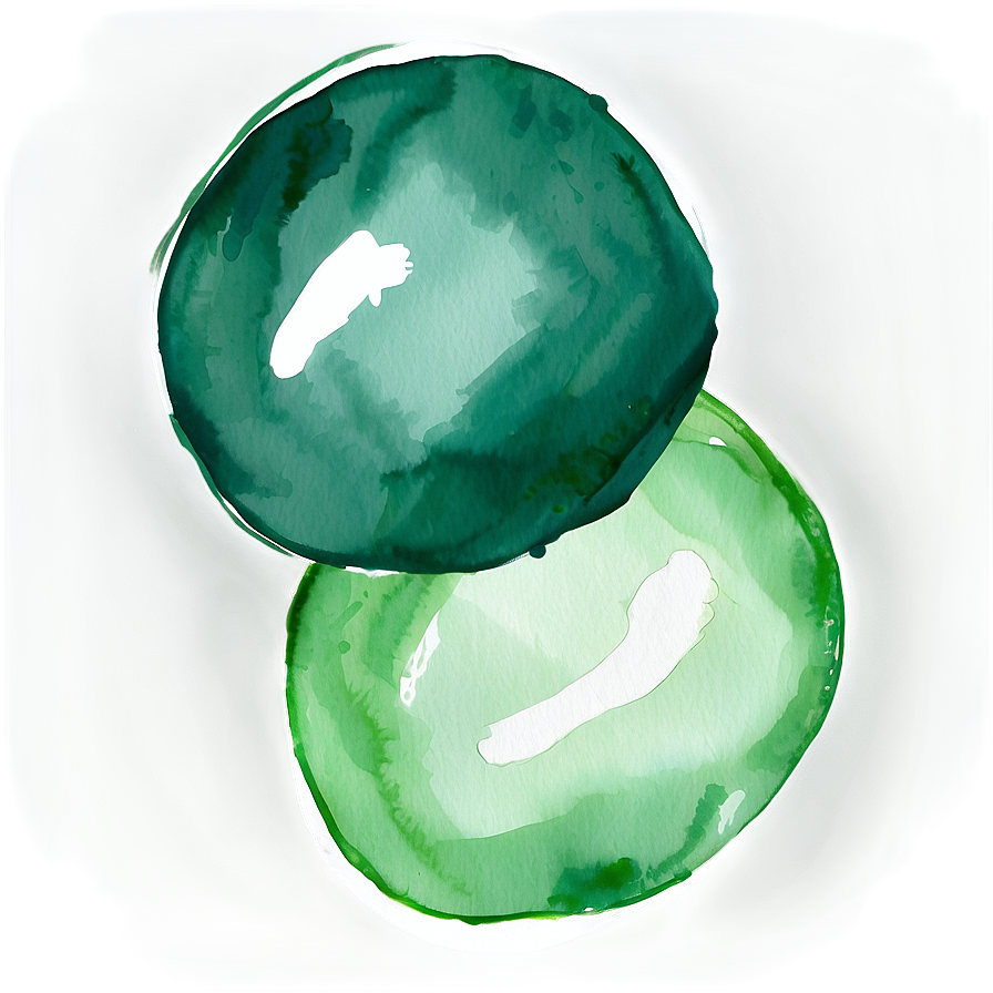 Green Dot Watercolor Png Alb35