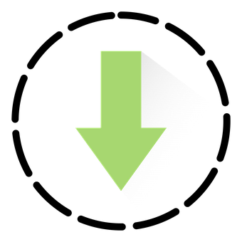 Green Download Arrow Icon