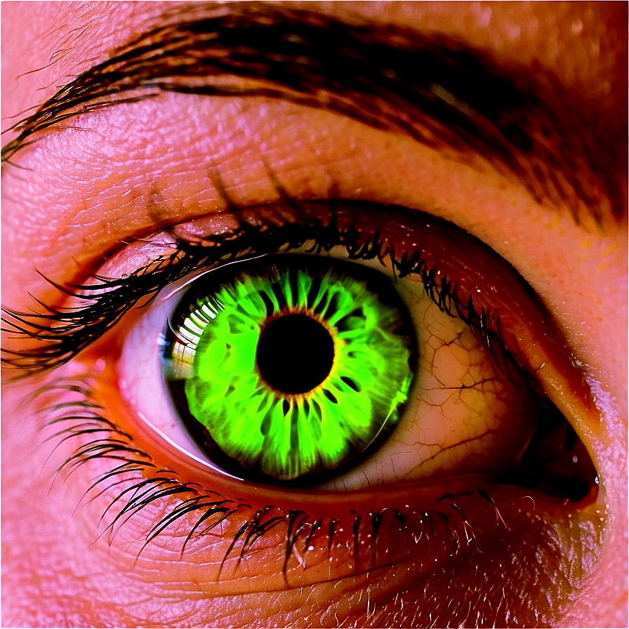 Green Eye Iris Closeup Png Qhd