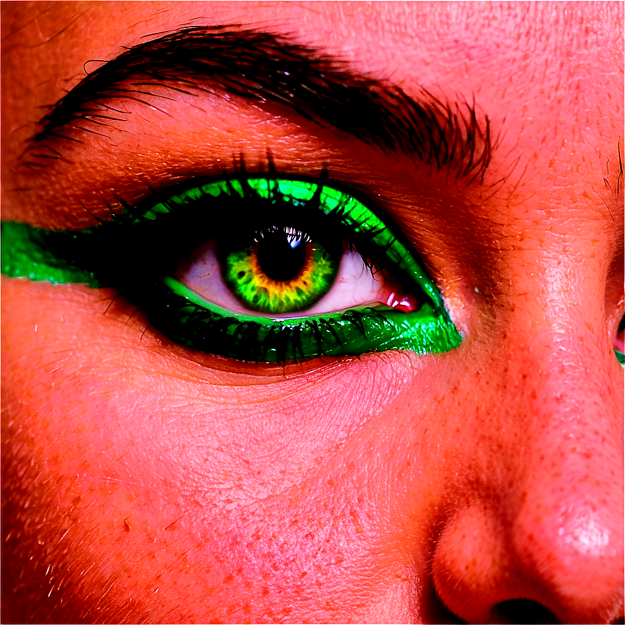 Green Eye Makeup Look Png Dic