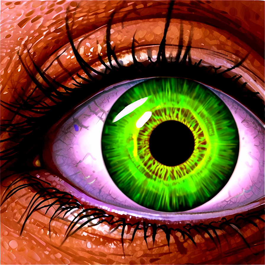 Green Eye With Contact Lens Png Tyq